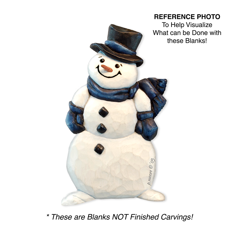 (1-D) SNOWMAN TOPHAT Ornament Basswood Blank/Cutout