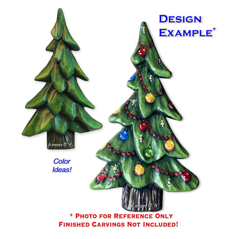(1-E) CHRISTMAS TREE Ornament Basswood Blank/Cutout