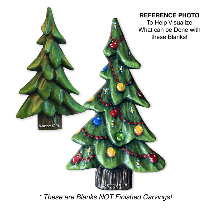 (1-E) CHRISTMAS TREE Ornament Basswood Blank/Cutout