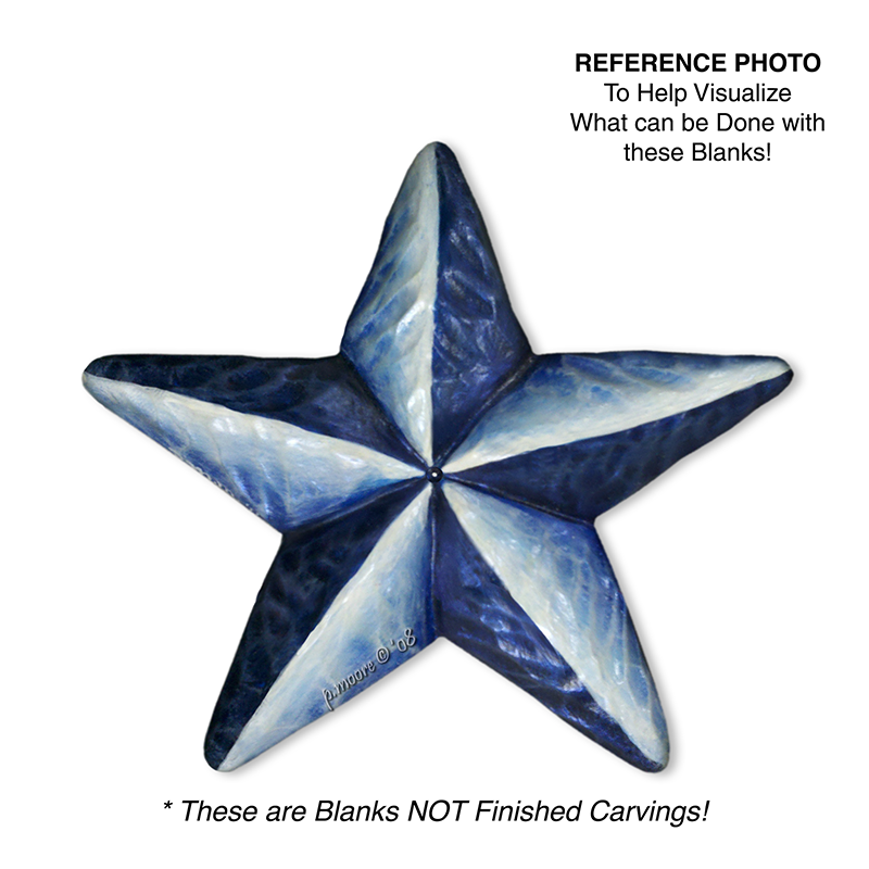 (1-K) STAR 5pt. Ornament Basswood Blank/Cutout