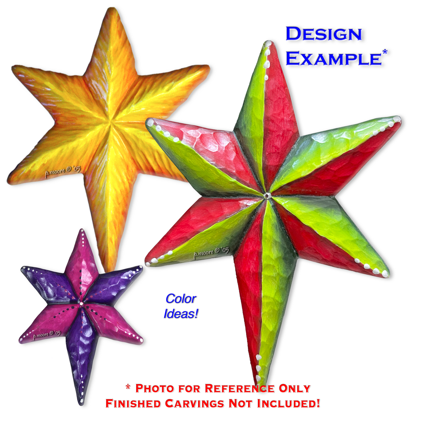 (1-N) STAR LONG TAIL 6pt. Ornament Basswood Blank/Cutout