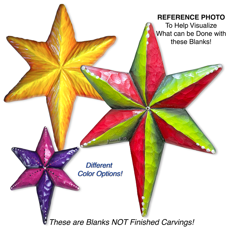 (1-N) STAR LONG TAIL 6pt. Ornament Basswood Blank/Cutout