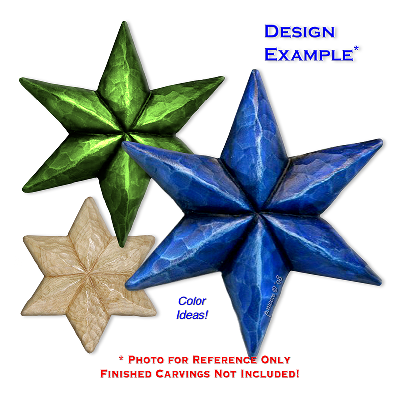 (1-O) STAR 6pt. Ornament Basswood Blank/Cutout