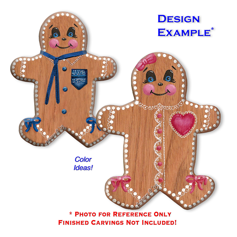(1-Y) GINGERBREAD Ornament Basswood Blank/Cutout