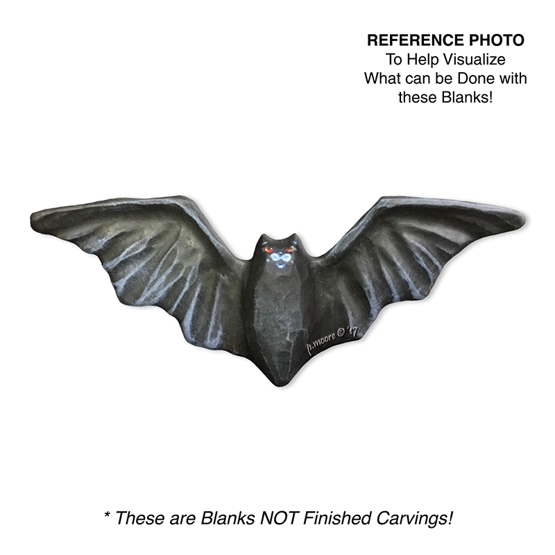 (5-Zh4) BAT HALLOWEEN Ornament Basswood Blank/Cutout