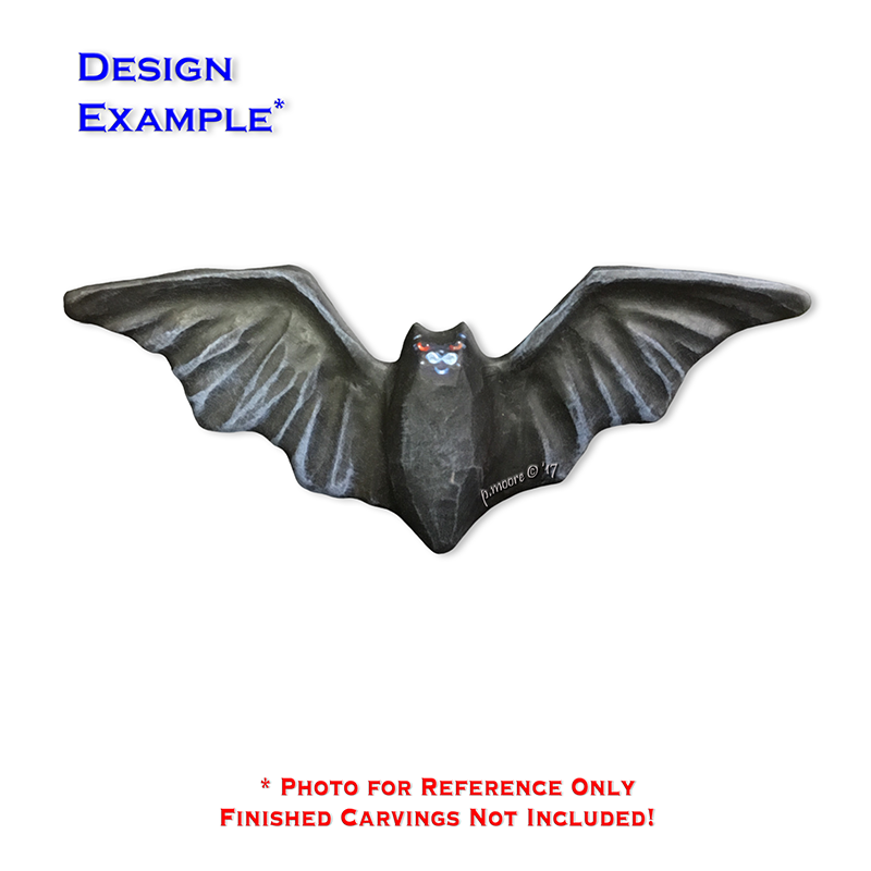 (5-Zh4) BAT HALLOWEEN Ornament Basswood Blank/Cutout