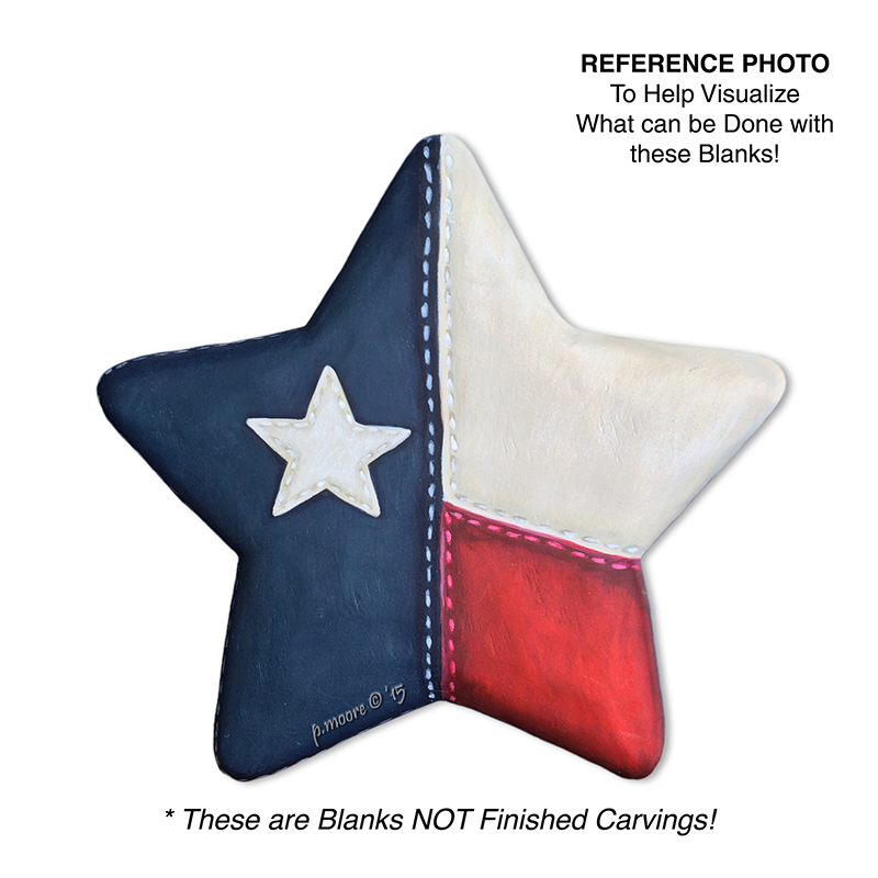 (2-Zo) STAR TEXAS Ornament Basswood Blank/Cutout