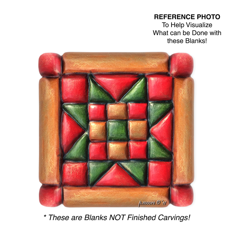 (2-Zq1) QUILT SQUARE Ornament Basswood Blank/Cutout