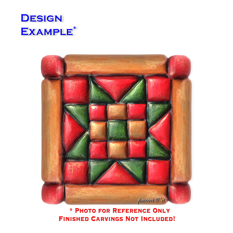(2-Zq1) QUILT SQUARE Ornament Basswood Blank/Cutout