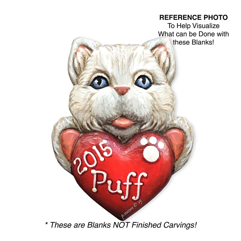 (2-Zq) CUTE CAT Ornament Basswood Blank/Cutout