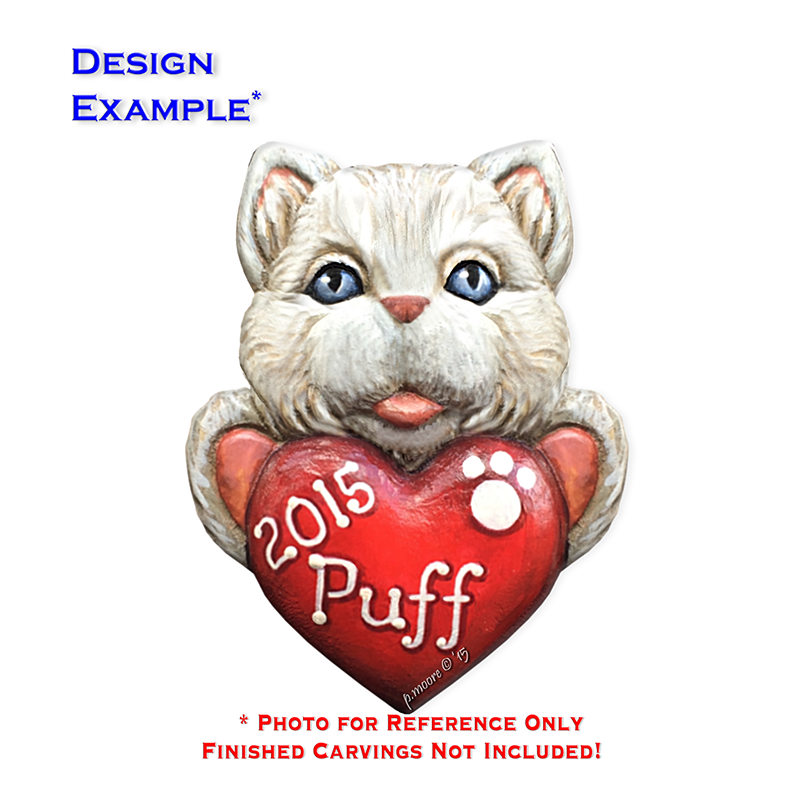 (2-Zq) CUTE CAT Ornament Basswood Blank/Cutout