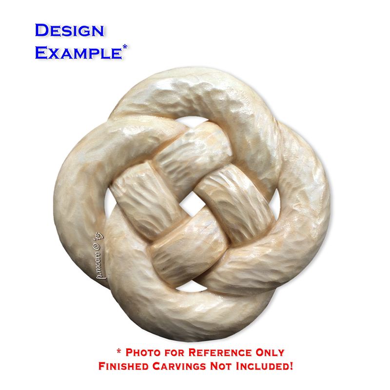 (2-Zu) BRAID FAT ROUND Ornament Basswood Blank/Cutout