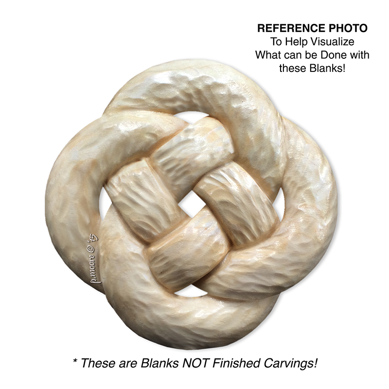 (2-Zu) BRAID FAT ROUND Ornament Basswood Blank/Cutout
