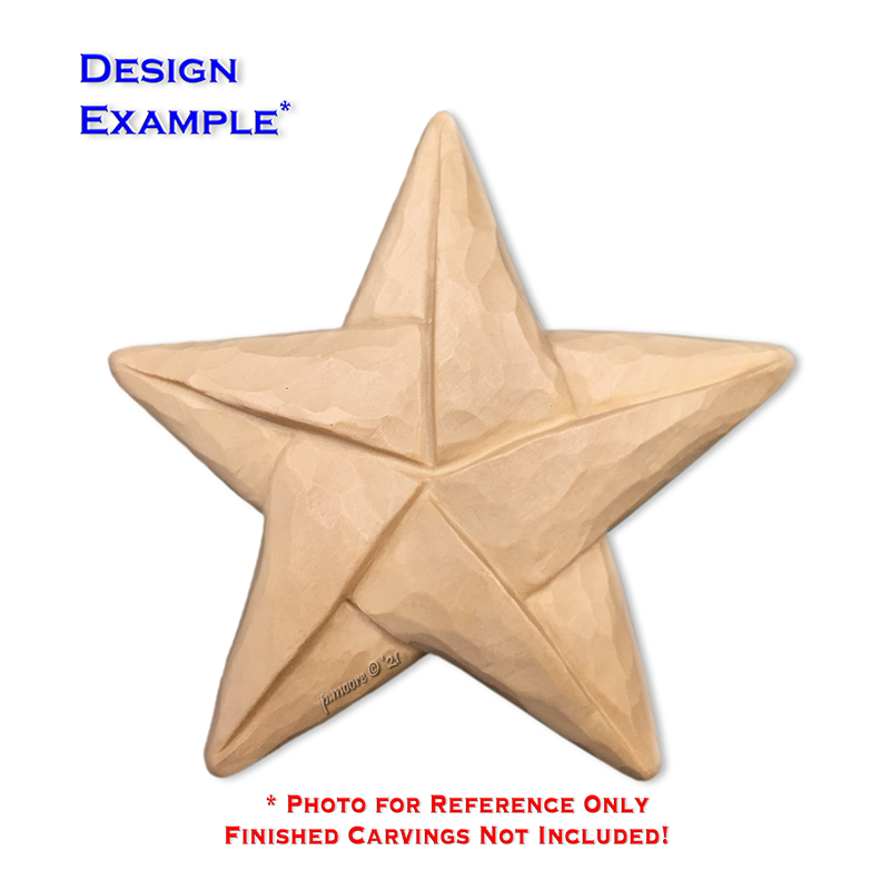 (3-Zz10) STAR FOLDED Ornament Basswood Blank/Cutout