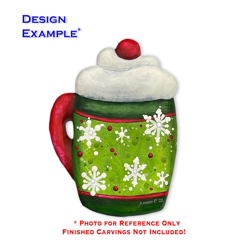 (3-Zz11) COFFEE MUG Ornament Basswood Blank/Cutout