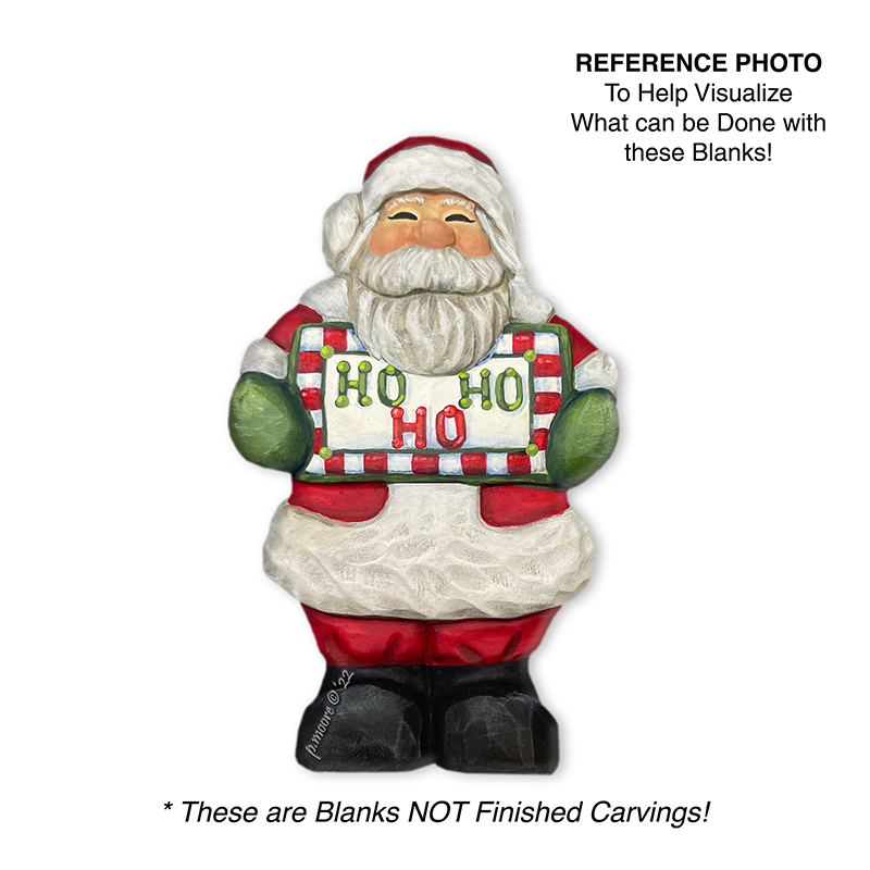 (3-Zz12) SANTA HOHOHO Ornament Basswood Blank/Cutout