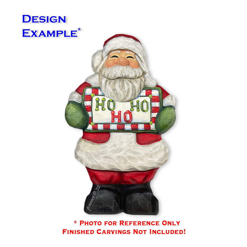 (3-Zz12) SANTA HOHOHO Ornament Basswood Blank/Cutout