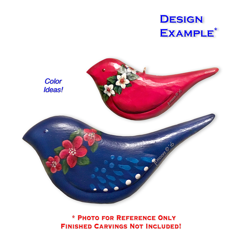(3-Zz2) BIRD COMFORT Ornament Basswood Blank/Cutout