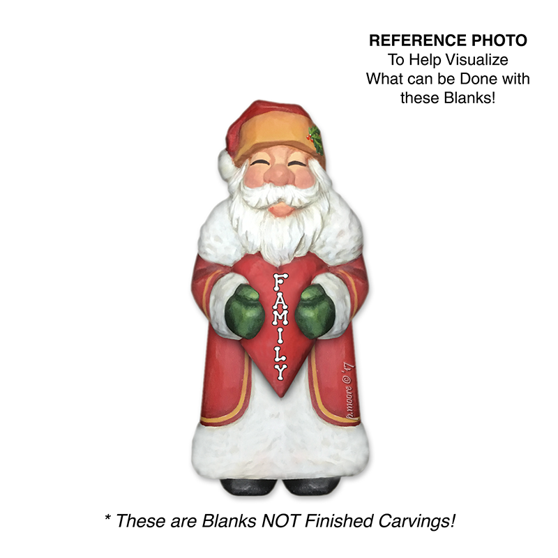 (3-Zz4) SANTA FAMILY Ornament Basswood Blank/Cutout