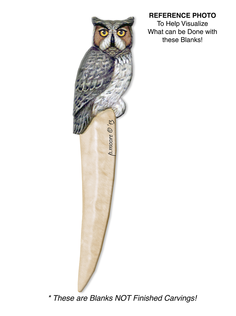 OWL Letter Opener Basswood Blank/Cutout (1005B)