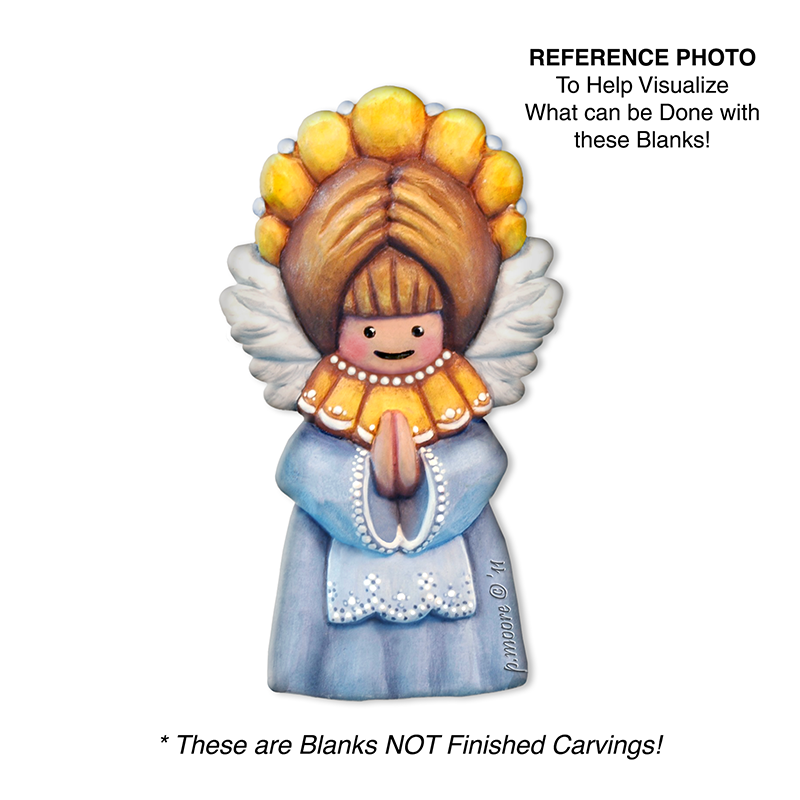 (1-B) ANGEL Ornament Basswood Blank/Cutout