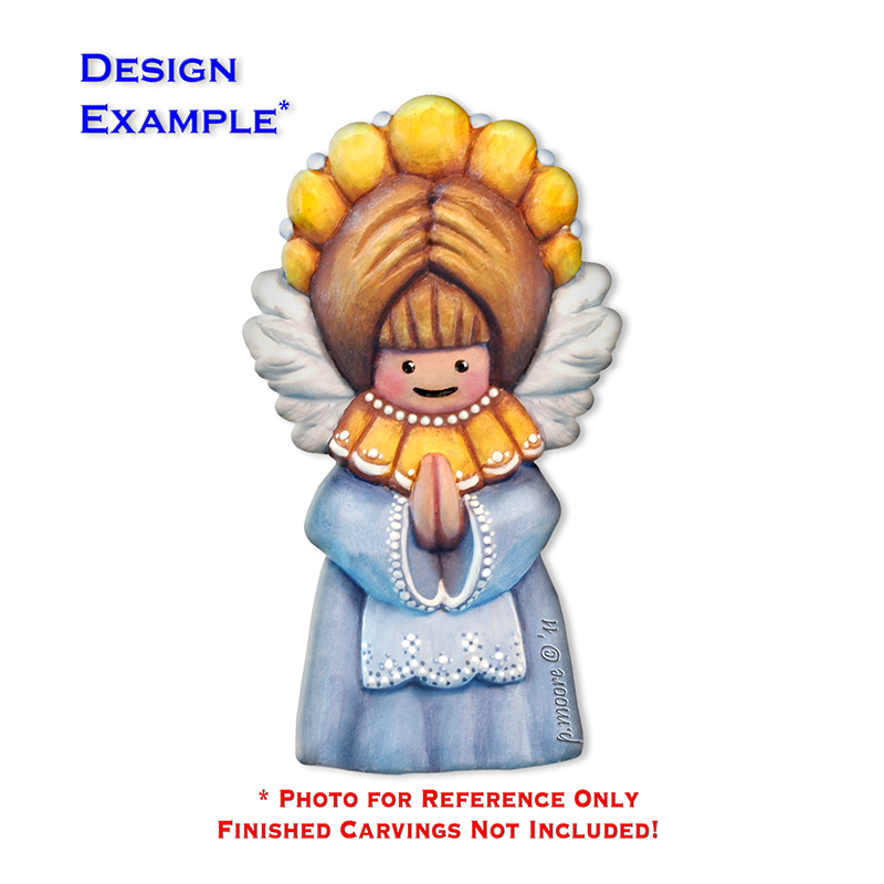 (1-B) ANGEL Ornament Basswood Blank/Cutout