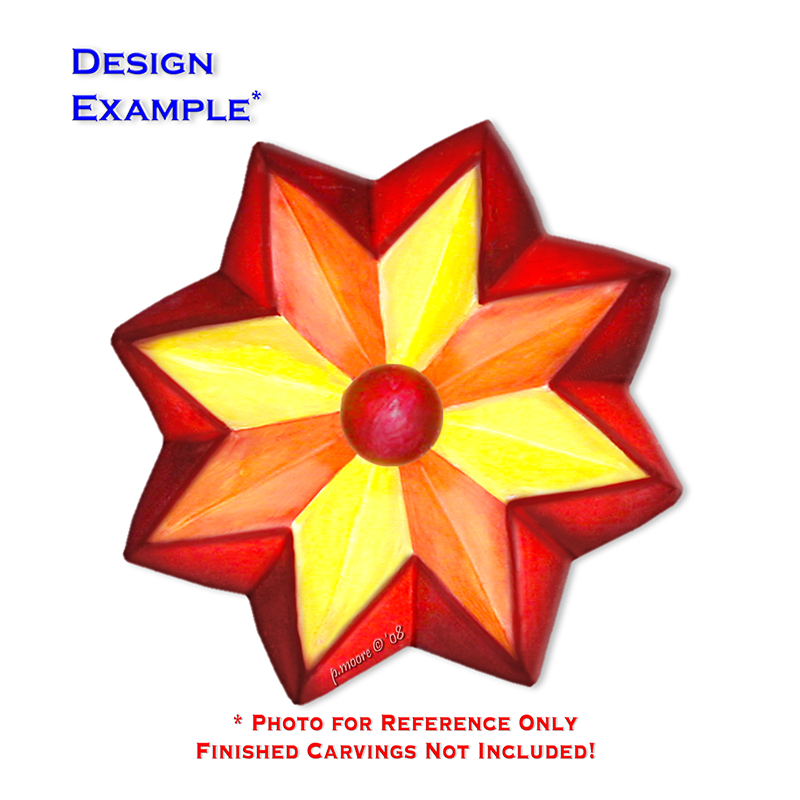 (1-R) STAR 8pt CHIP Ornament Basswood Blank/Cutout