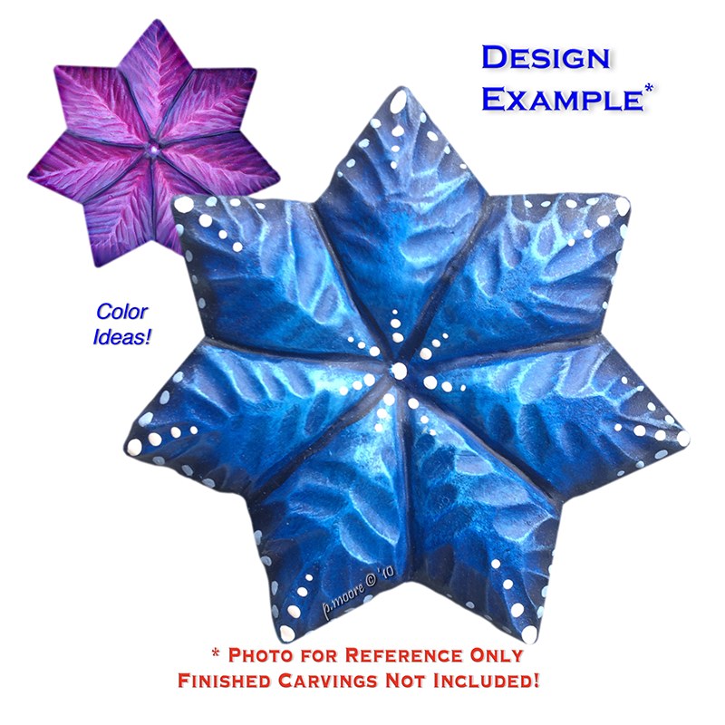 (1-X) STAR 7pt Ornament Basswood Blank/Cutout