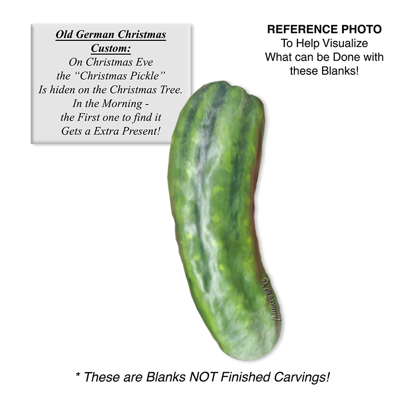 (2-Zn) CHRISTMAS PICKLE Ornament Basswood Blank/Cutout