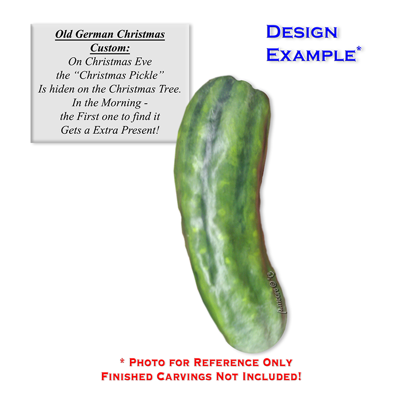 (2-Zn) CHRISTMAS PICKLE Ornament Basswood Blank/Cutout