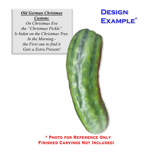 (2-Zn) CHRISTMAS PICKLE Ornament Basswood Blank/Cutout