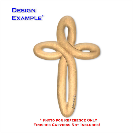 (2-Zb) CROSS TWIST Ornament Basswood Blank/Cutout