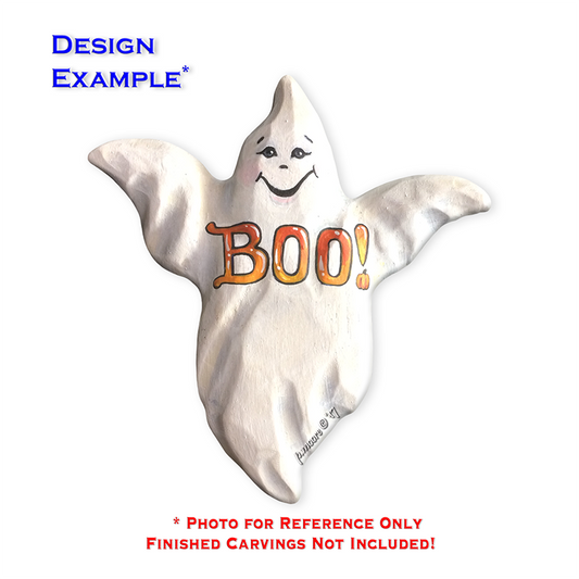 (5-Zh3) GHOST HALLOWEEN Ornament Basswood Blank/Cutout