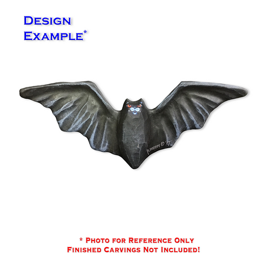 (5-Zh4) BAT HALLOWEEN Ornament Basswood Blank/Cutout