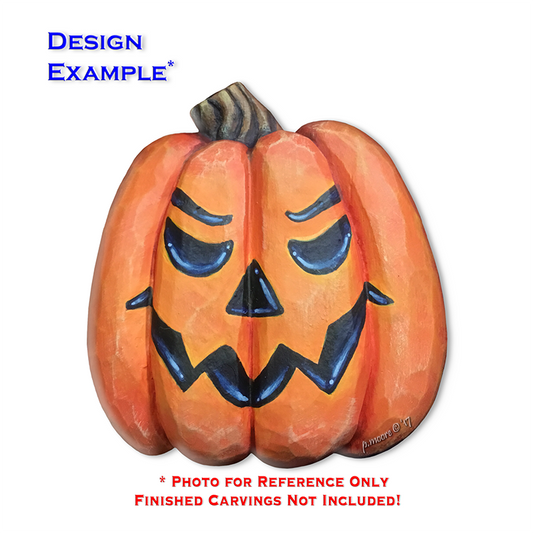 (5-Zh6) ANGRY PUMPKIN HALLOWEEN Ornament Basswood Blank/Cutout