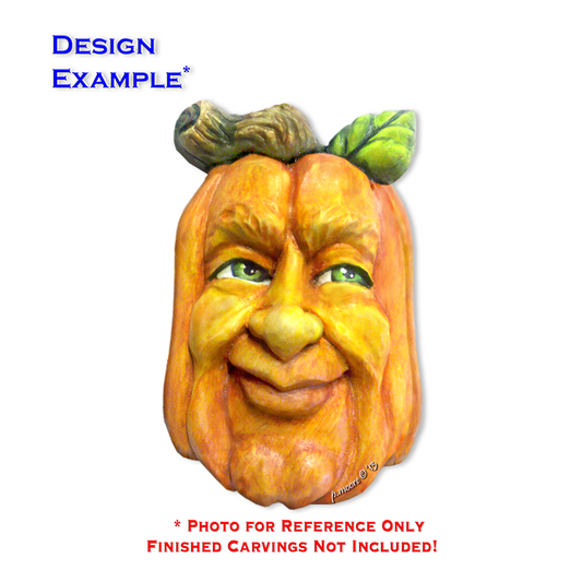 (2-Zm) PUMPKIN FACE Ornament Basswood Blank/Cutout