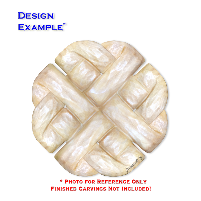 (2-Zx) BRAID ROUND SHIELD Ornament Basswood Blank/Cutout