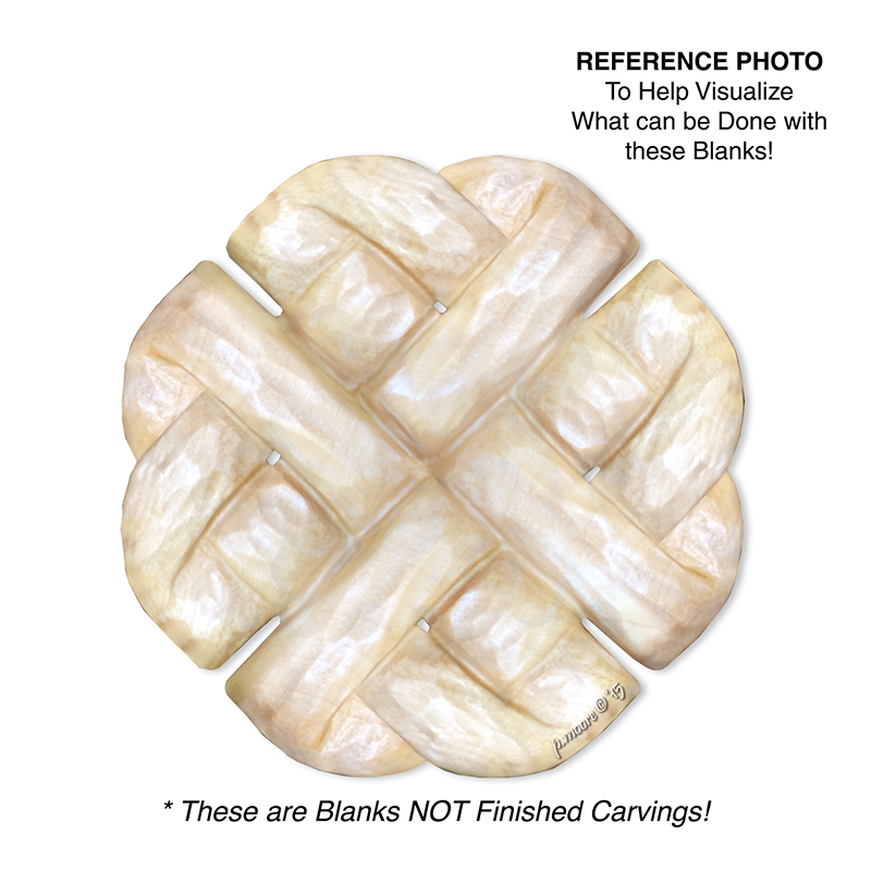 (2-Zx) BRAID ROUND SHIELD Ornament Basswood Blank/Cutout