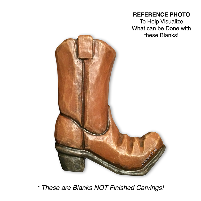 (3-Zz5) BOOT Ornament Basswood Blank/Cutout