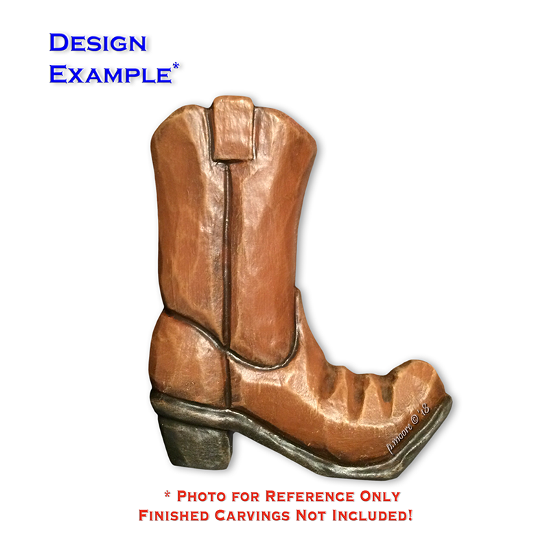 (3-Zz5) BOOT Ornament Basswood Blank/Cutout