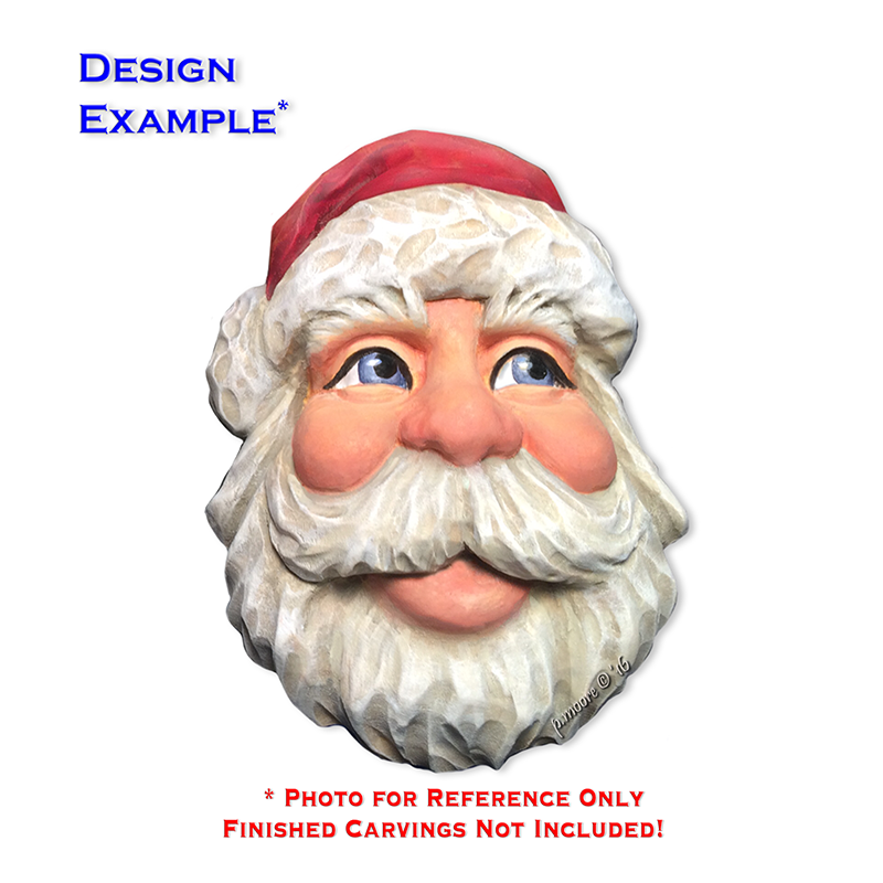 (2-Zz) SANTA HEAD Ornament Basswood Blank/Cutout