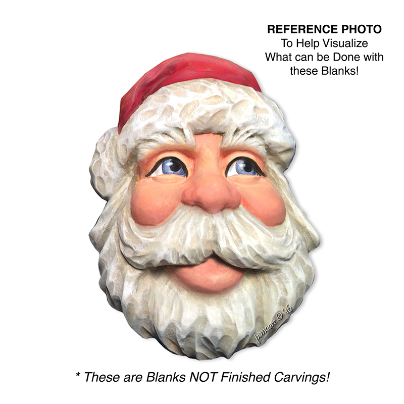 (2-Zz) SANTA HEAD Ornament Basswood Blank/Cutout