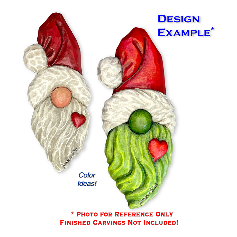 (3-Zz17) GNOME GRINCH Ornament Basswood Blank/Cutout