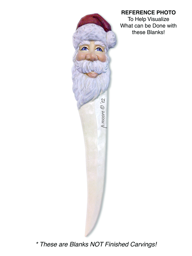 SANTA HAPPY Letter Opener Basswood Blank/Cutout (1005F)