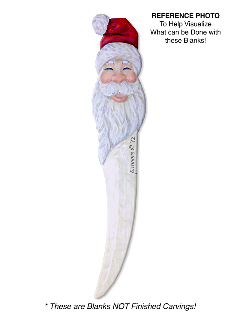 SANTA SQUINT Letter Opener Basswood Blank/Cutout (1005G)