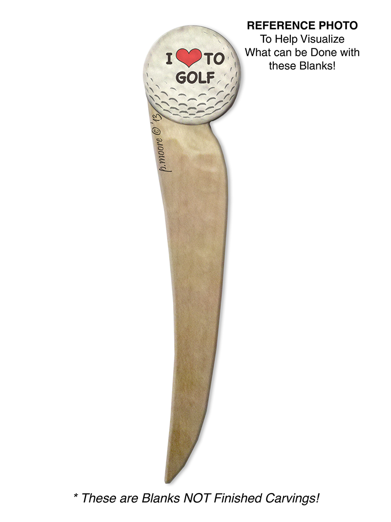 GOLF Letter Opener Basswood Blank/Cutout (1005I)
