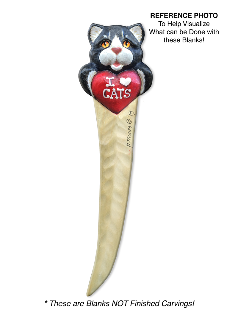 CUTE KITTY Letter Opener Basswood Blank/Cutout (1005Q)